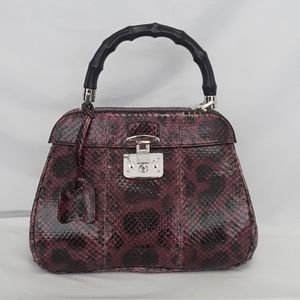 New Gucci 331830 Lady Lock bamboo top handle bag